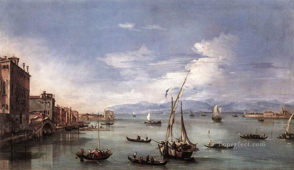 フォンダメンタ・ヌオーヴェ・フランチェスコ・グアルディ・ヴェネツィアのラグーン油絵